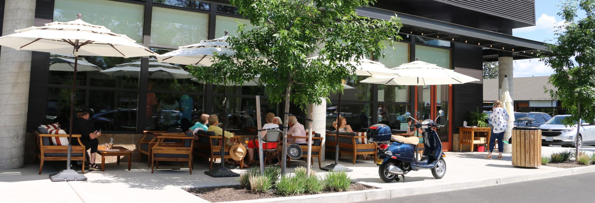 Image of a building with retail on the first floor and housing on the second floor