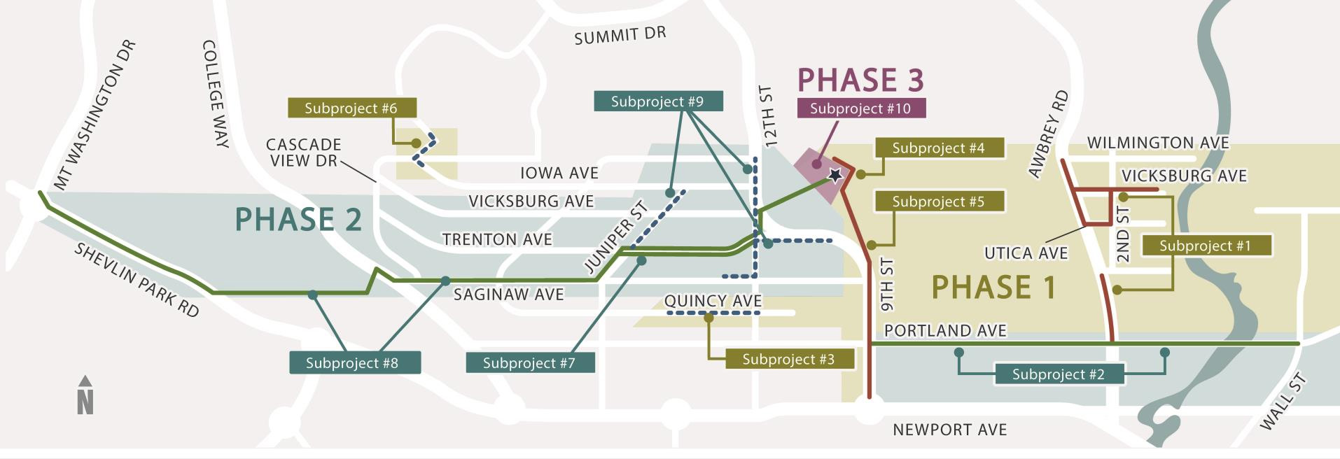 Info graphic of project area.