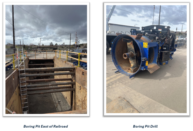 Boring pit and boring pit drill