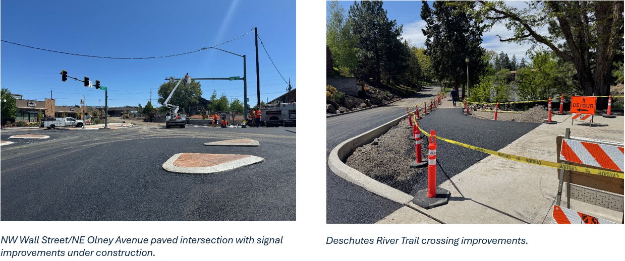 Intersection signal and Deschutes River Train improvements under construction