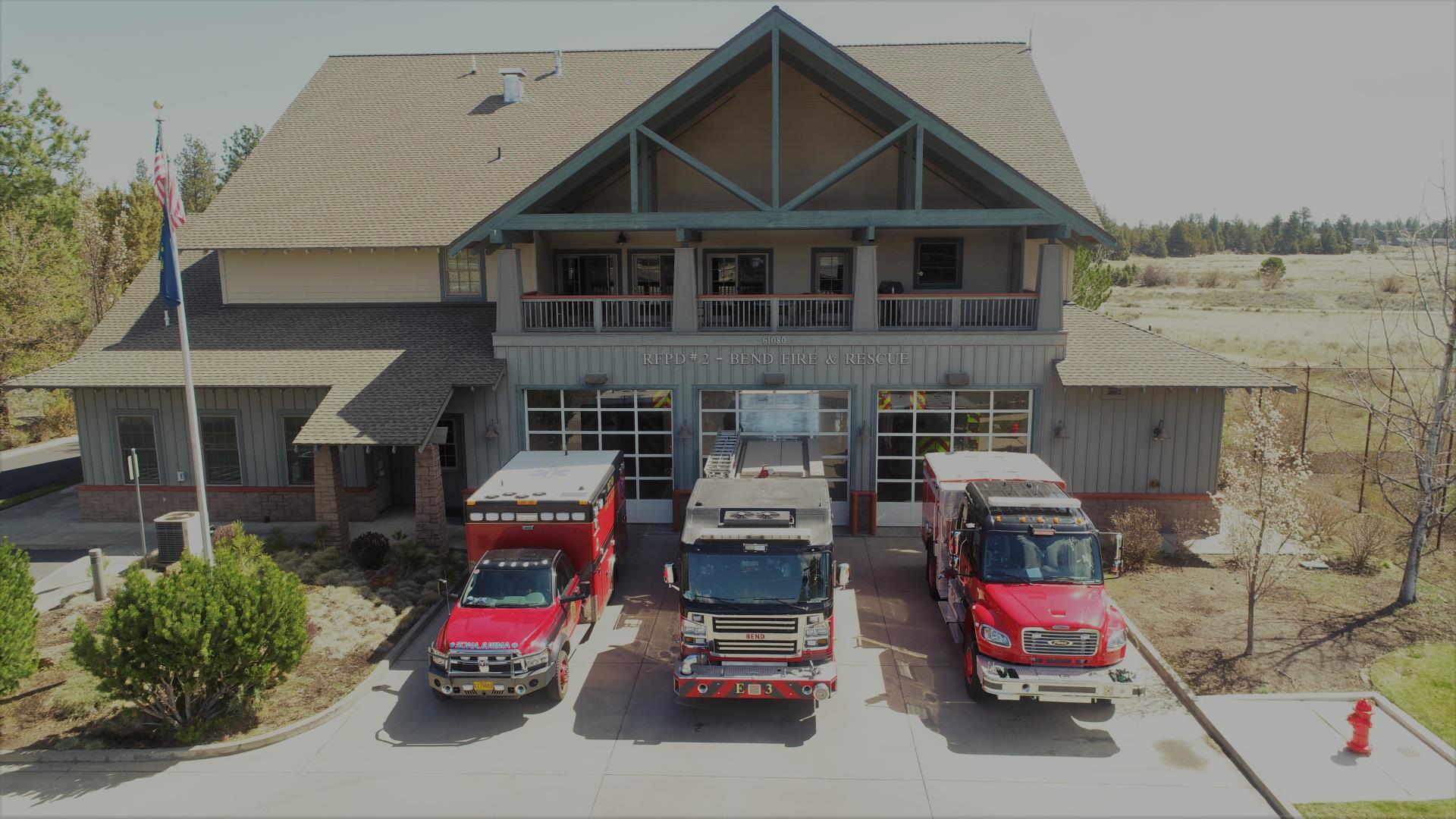 Fire Station with Ambulance, Fire Engine, and Wildland Interface Tender